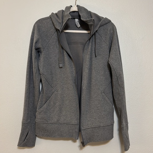 Athleta Triumph Full Zip Hoodie in Charcoal Grey Heather - Picture 4 of 8